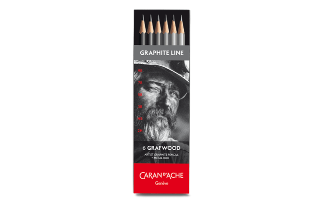 Caran d'Ache - Wholesale Pencil - Box of 6 Graphite Pencils (6 Hardness Degrees) GRAPHITE LINE0