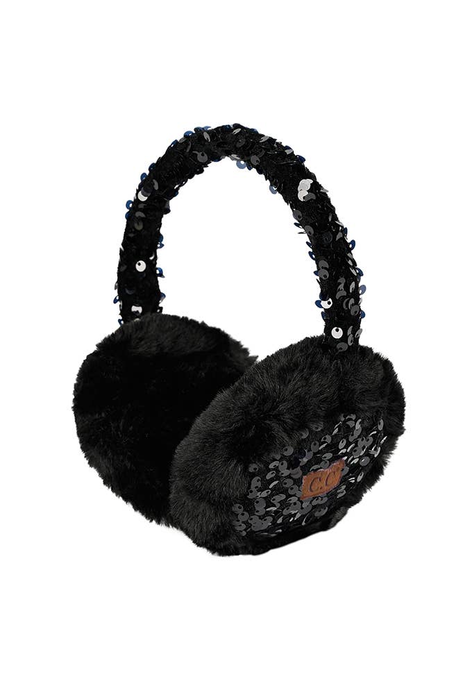 Hana - Wholesale Earwarmers/Ear Muffs - Women's - C.C Faux Fur Sequin Earmuff0