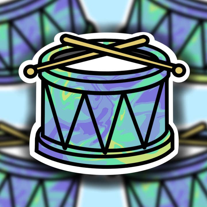 Adesivo per tamburo Tie Dye (normale o mini) -adesivo IMPERMEABILE per la vendita all'ingrosso da parte di Buzz Tie Dye Creations