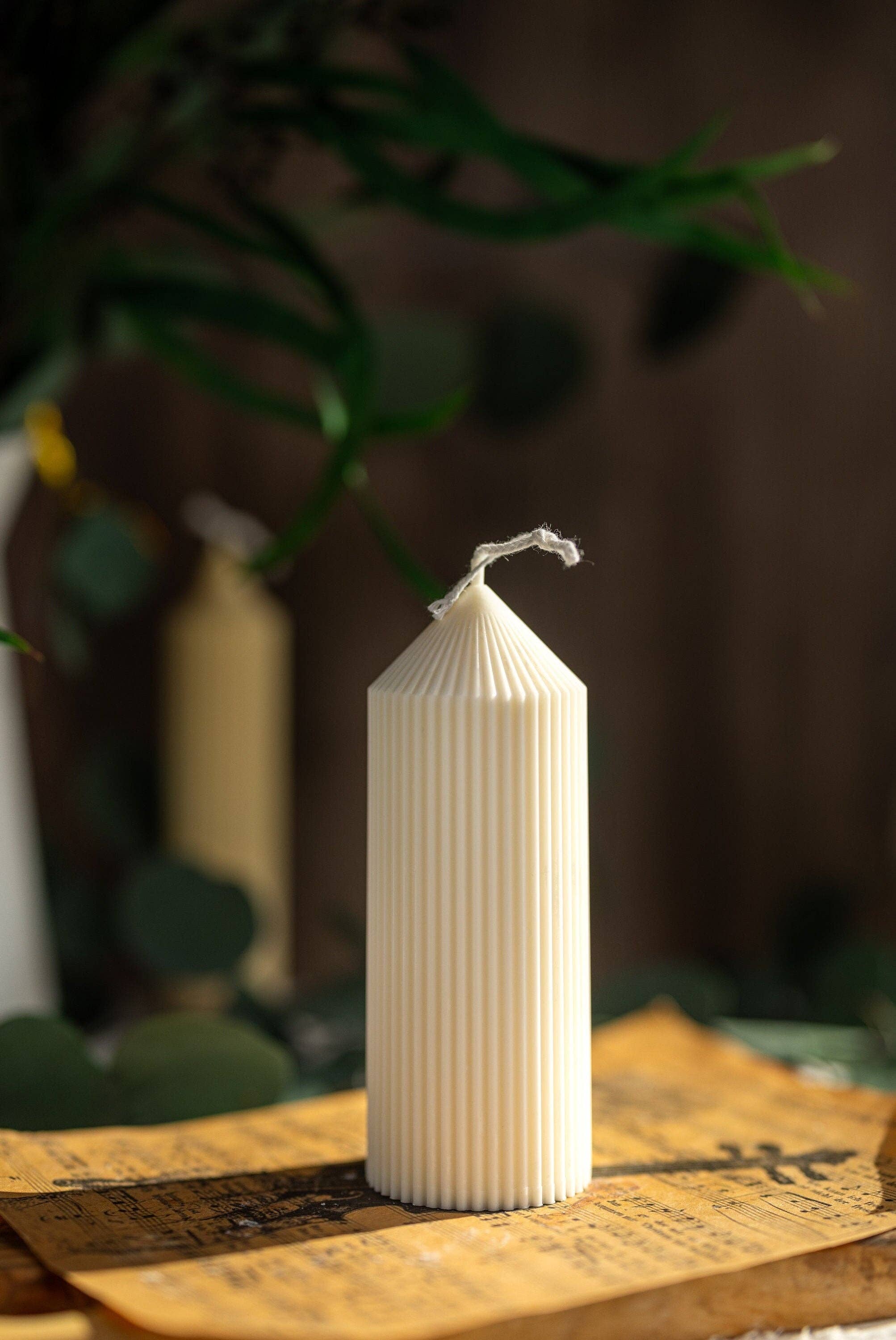 MySunshineCandless - Wholesale Pillar candle - Ribbed Pillar Candle/Tall candles/Birthday Gift/Wedding