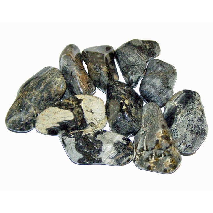 Crystal Magick Wholesale Ltd - Wholesale Spiritual Stone/Crystal - Silver Leaf Jasper Tumblestones (Weight)