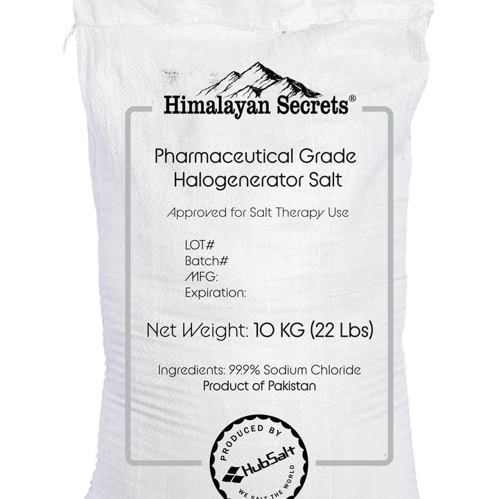 Himalayan Secrets - Wholesale Nasal Care - Pharmaceutical Salt for Halogenerator 10 KG (22 lbs)0
