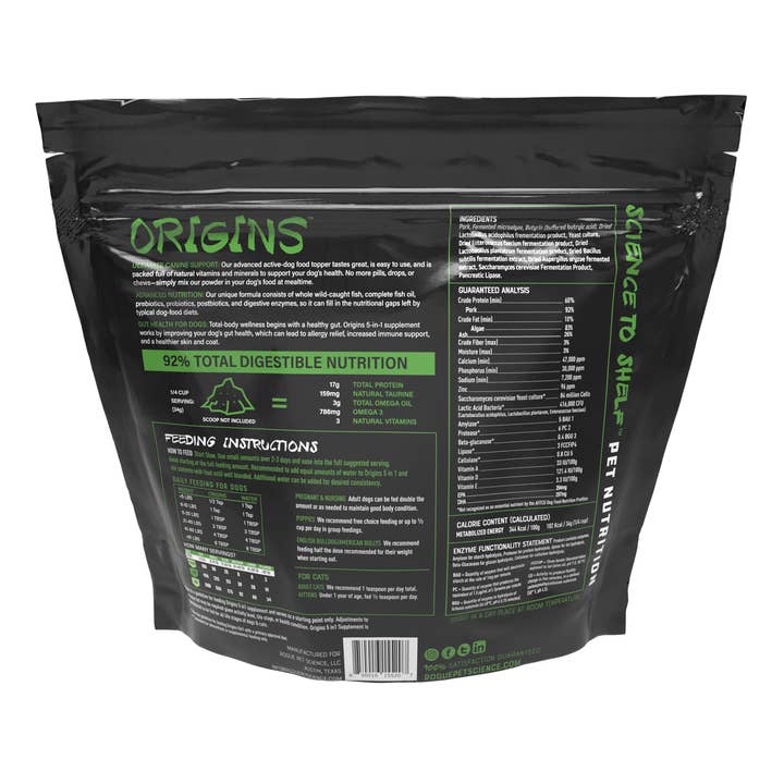 Rogue Pet Science - Wholesale Pet Supplement - Dog - Pork-Origins 5-in-1 Dog Supplement, Powdered Food Topper for6