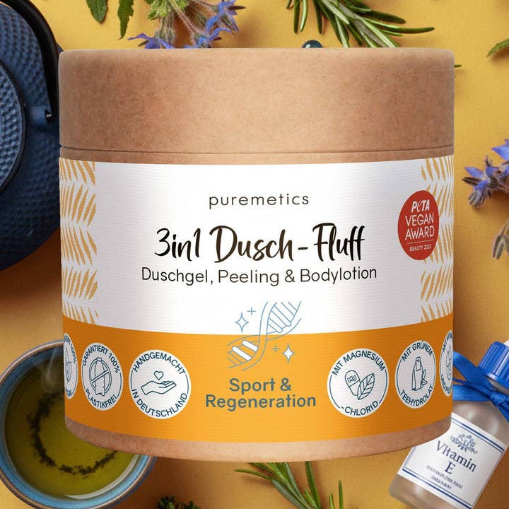 3in1 Shower Fluff 'Sport Regeneration' for wholesale by puremetics GmbH