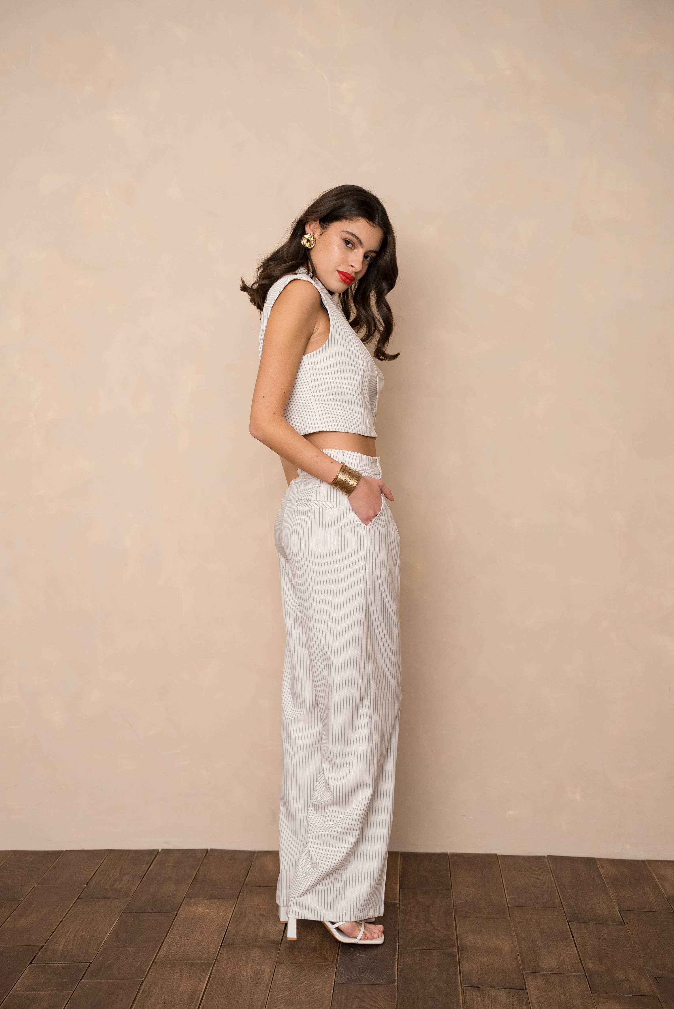 LULUMARY - Wholesale Pants - Women's - Striped pants P98114