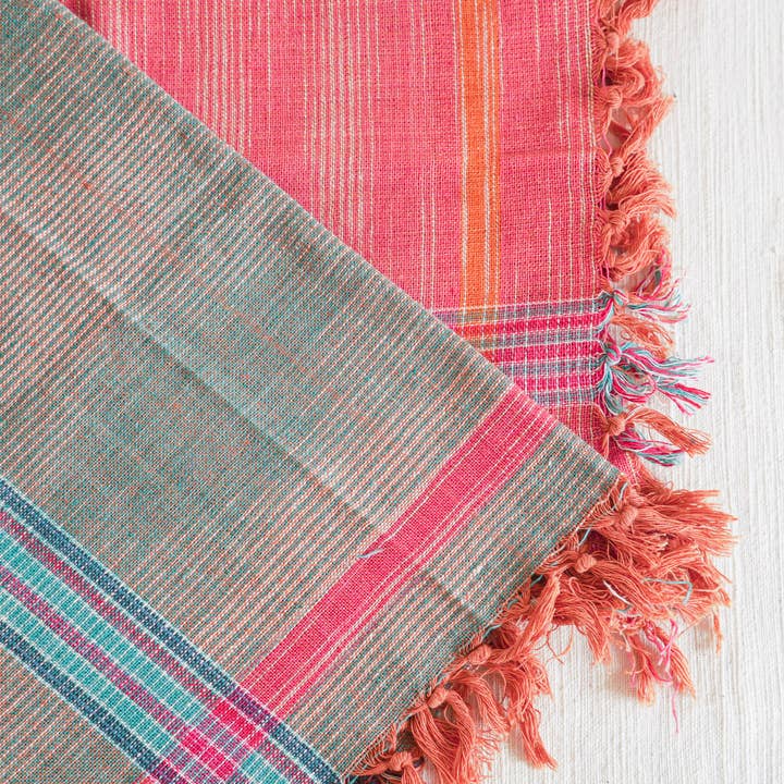 Storie - Wholesale Tea Towel - Tea Towel, Hand-loomed "Space Dye" Emeraud1