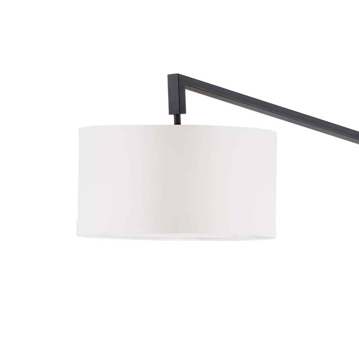 Nova of California - Wholesale Floor Lamp - Stretch Chairside 75" Tall Matte Black Arc Floor Lamp
