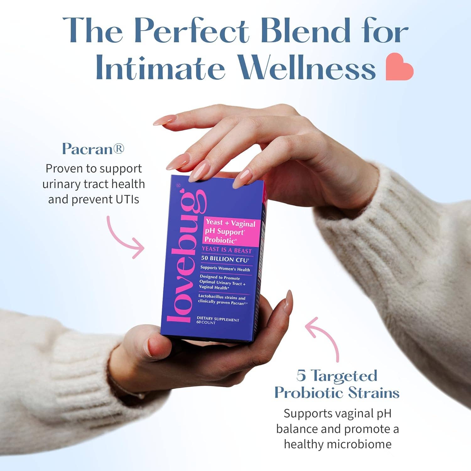 LoveBug Probiotics - Wholesale Oral Supplement/Vitamin - Yeast & Vaginal pH Support Probiotic Oral Supplement3