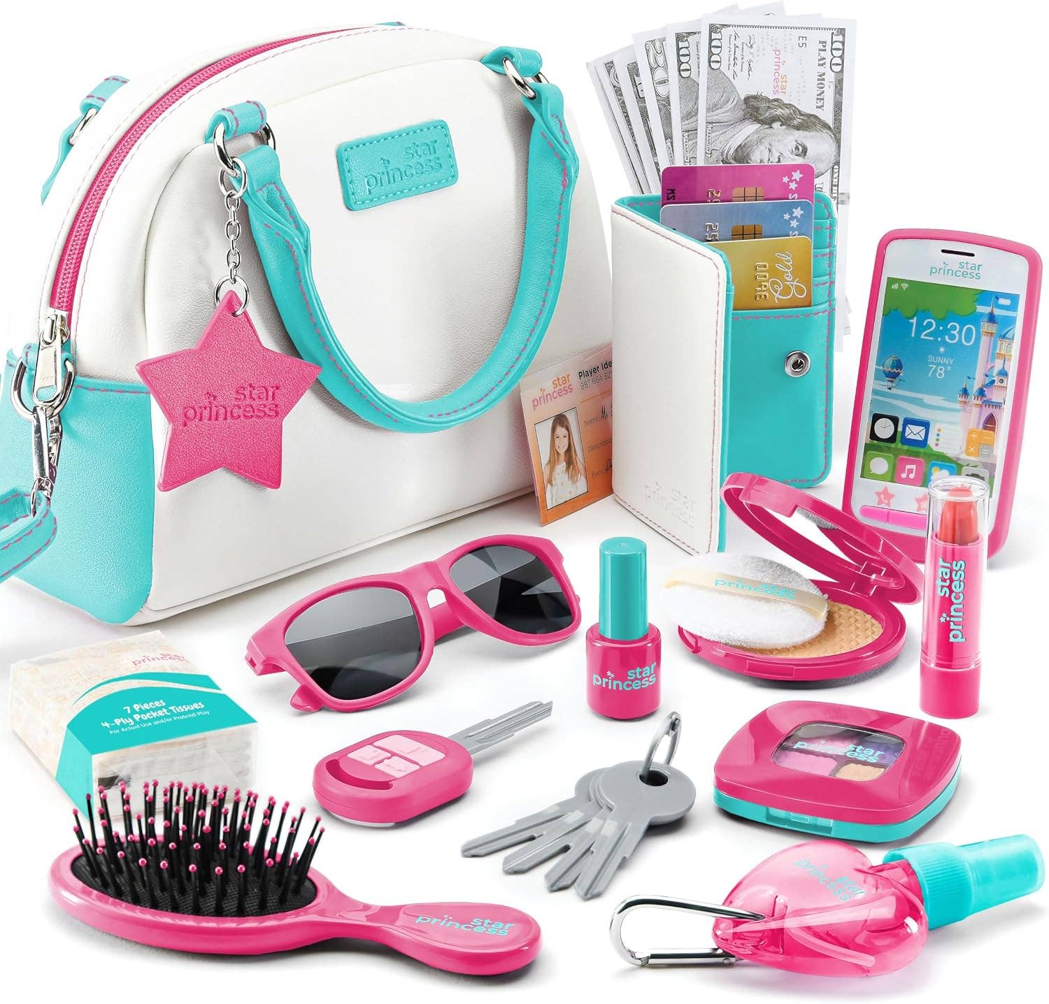 Stargo Brands Llc - Vendita all'ingrosso Set di giocattoli - Bambini - Set deluxe di borsa da gioco con accessori - Edizione rosa2