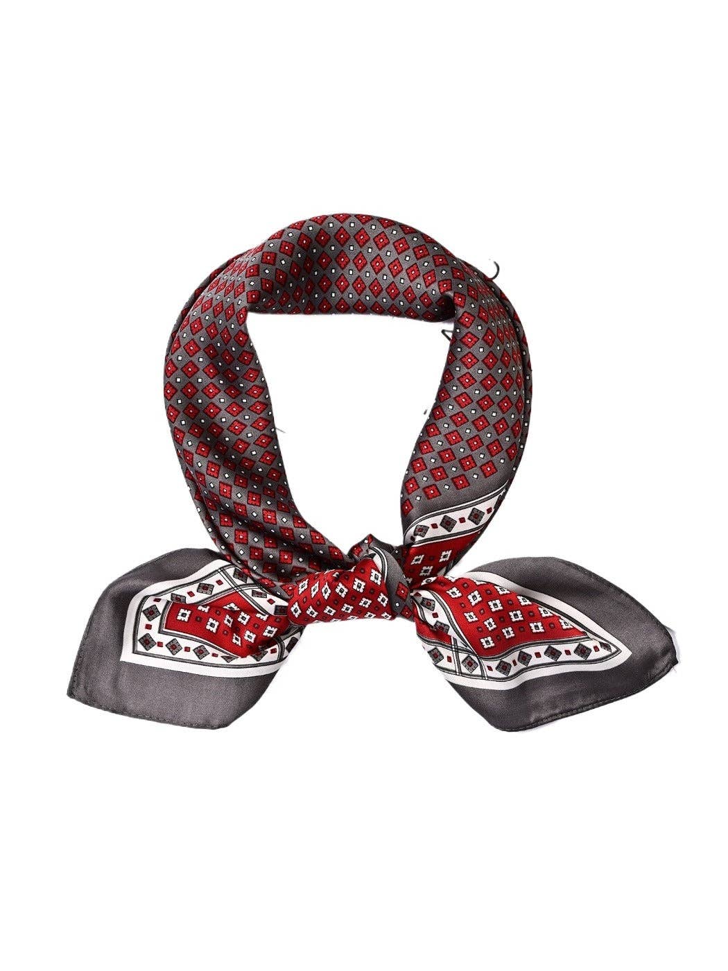 Funkyrel® Atzbranding Limited - Wholesale Scarf - Women's - Scarvii - 28'' Color-Block Print Square Scarf - Classic & Vintage9