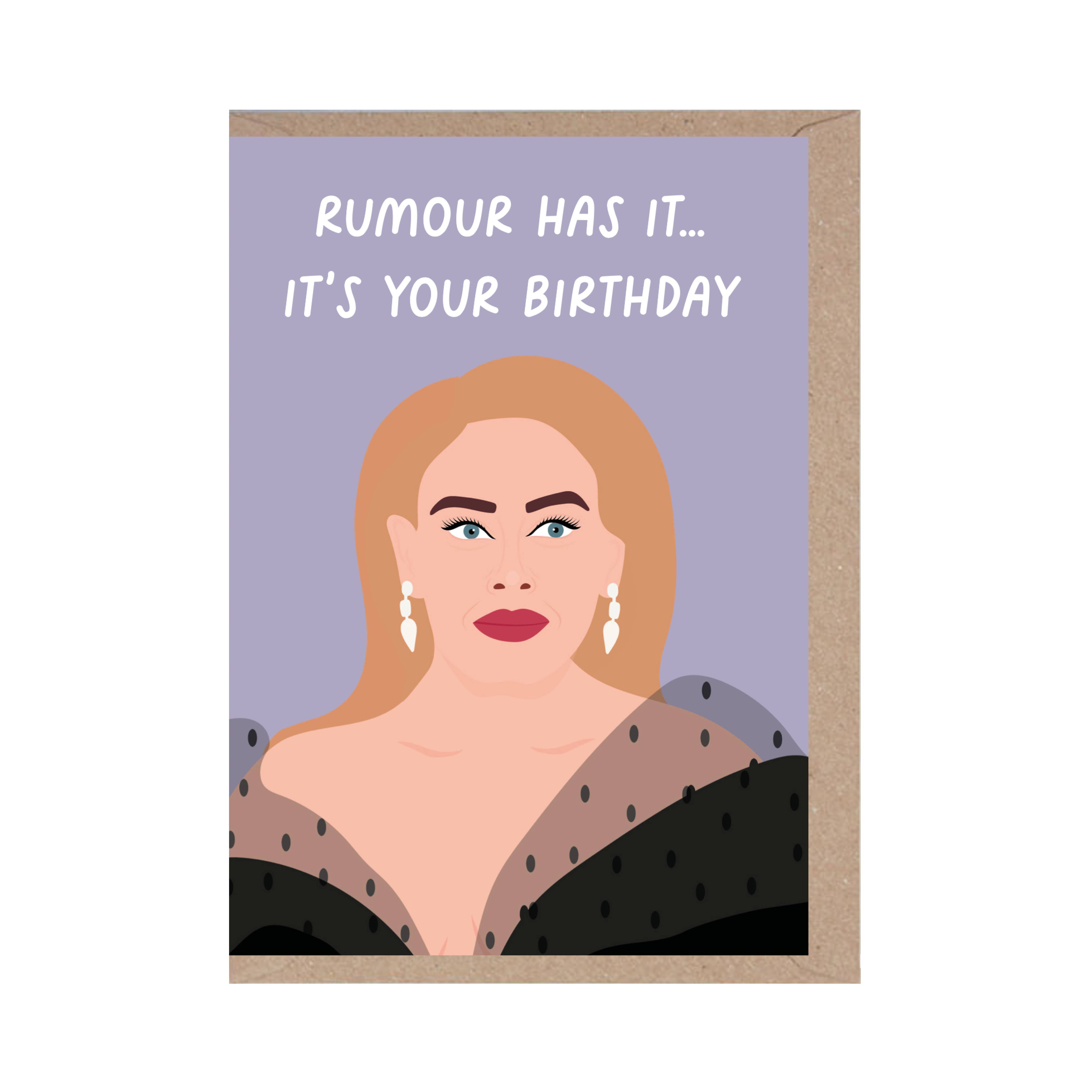 Rumble Cards – wholesale Birthday card – Adele Rumour Has It...It's Your Birthday - Celebrity Cards0