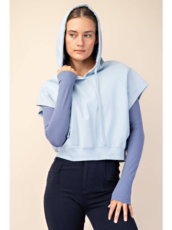 Rae Mode - Wholesale Hoodie - Women's - COTTON LYCRA SHORT SLEEVE HOODIE TOP30