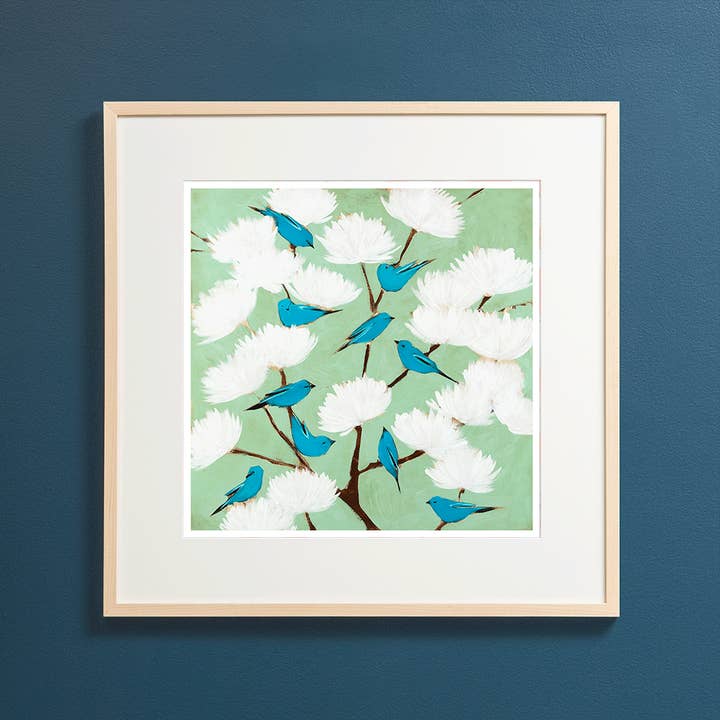 Blauw op blauw (papier) voor wholesale door Joseph Bradley Studio