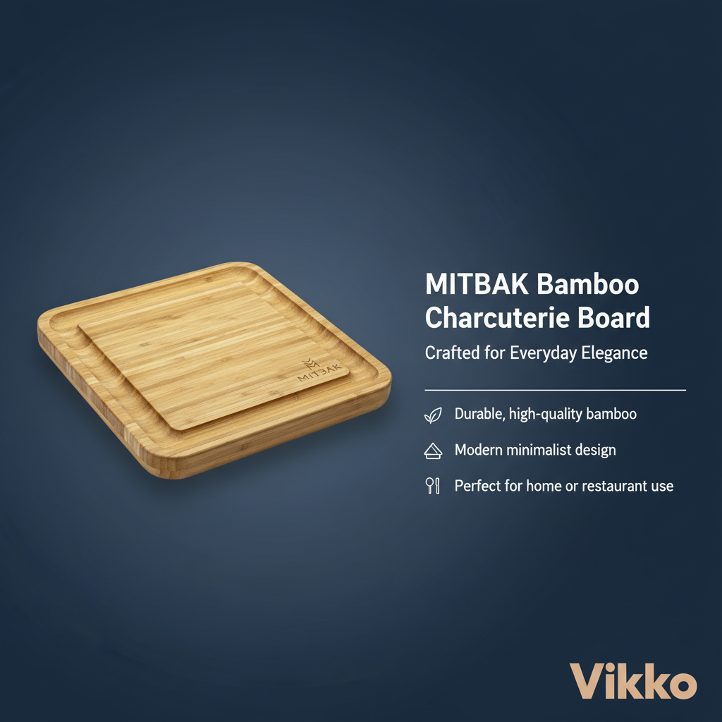 Kadra Kitchenware – wholesale Cheese board – MITBAK Bamboo Charcuterie Board with Cheese Knives Set3