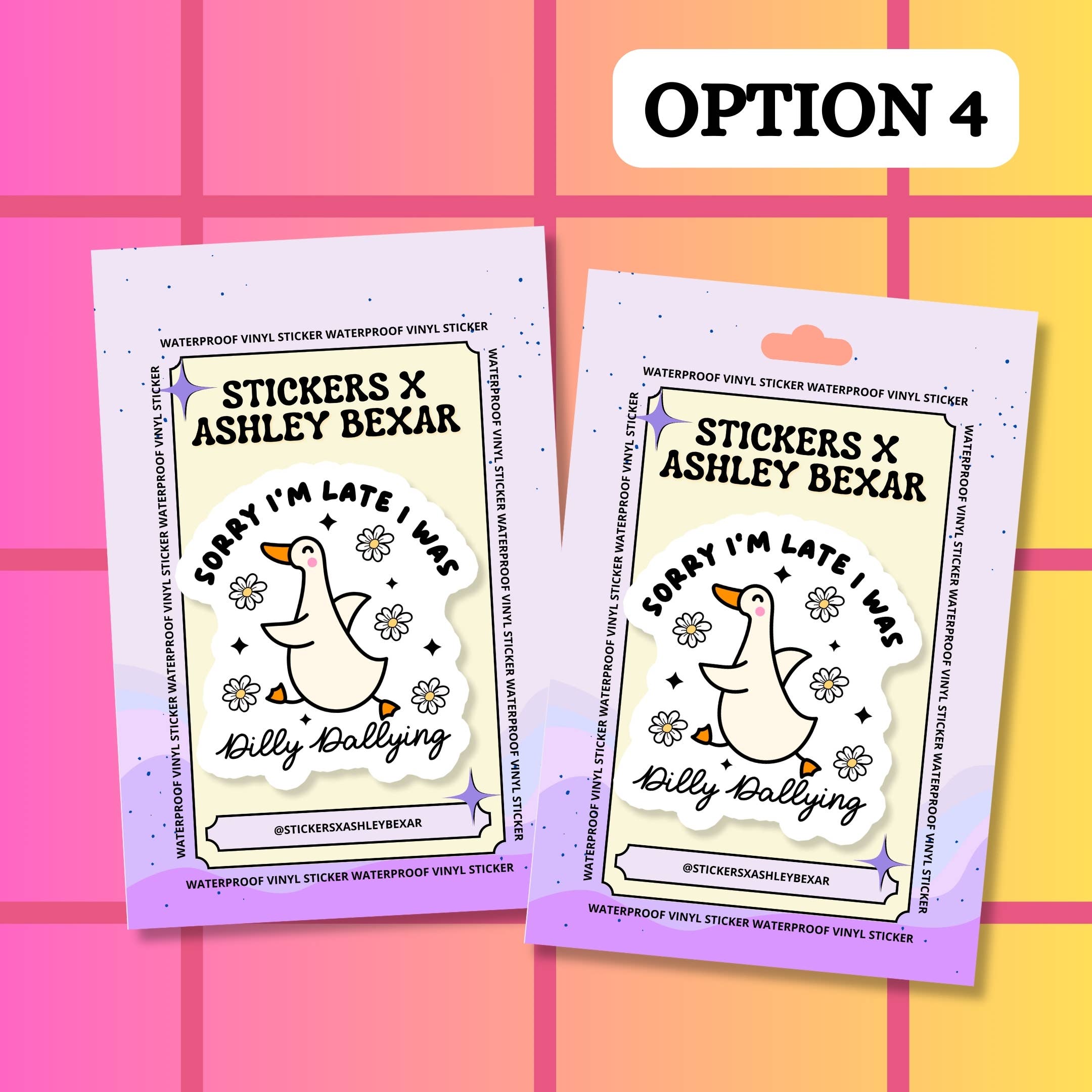 Stickers+ X Ashley Bexar - Wholesale Sticker - Relatable Duck Goose Funny Dilly Waterproof Vinyl Sticker5