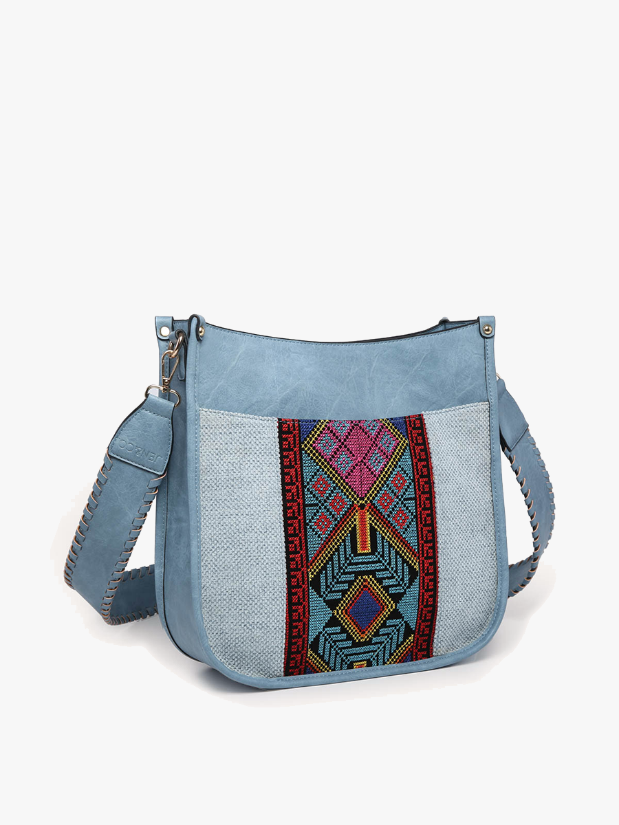 Jen & Co. - Wholesale Crossbody Bag - Women's - M1977TRB Chloe Tribal Crossbody w/ Guitar Strap2