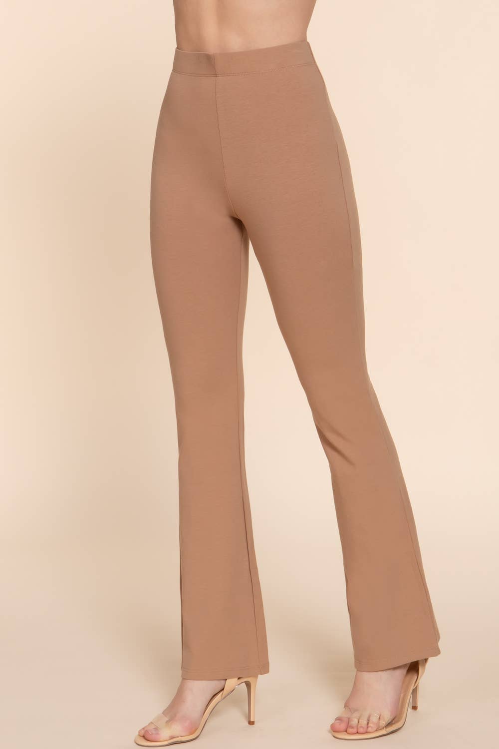 42POPS - Wholesale Athletic/Lounge Leggings - Women's - 0922 Elastic Waist Slim Flare Yoga Pants SI-241856