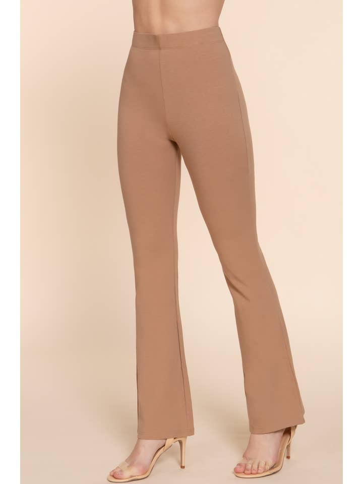 42POPS - Wholesale Athletic/Lounge Leggings - Women's - 0922 Elastic Waist Slim Flare Yoga Pants SI-241856