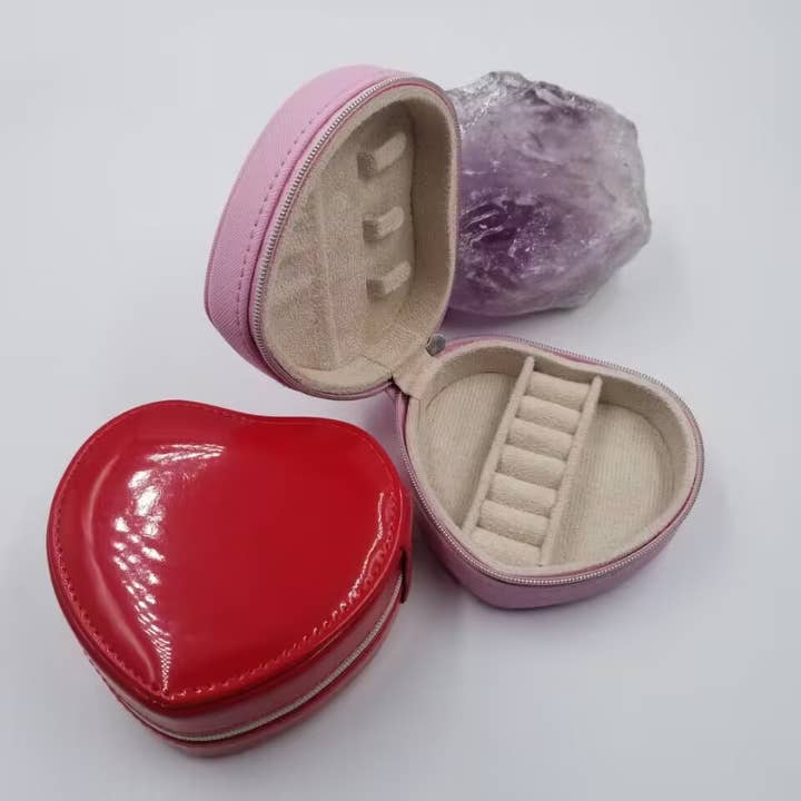 magnolia jewelry - Wholesale Jewelry Box/Organizer - Leather Heart Jewelry Box Jewelry Travel Case