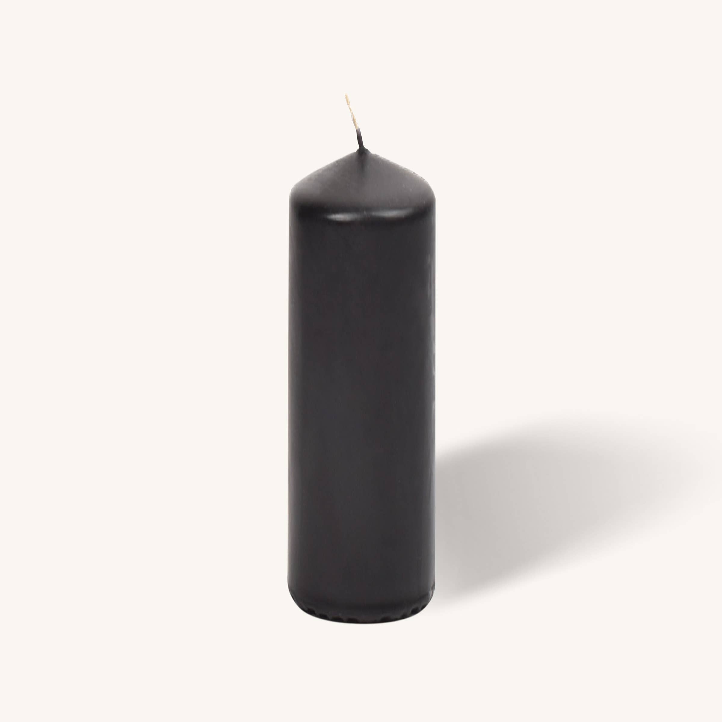 Hyoola Candles - Wholesale Pillar Candle - Black Pillar Candles - 2" x 8" - 4 Pack0