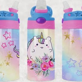 Unicorn Cat Kids or Sippy Cup for wholesale by Twisted T Creations