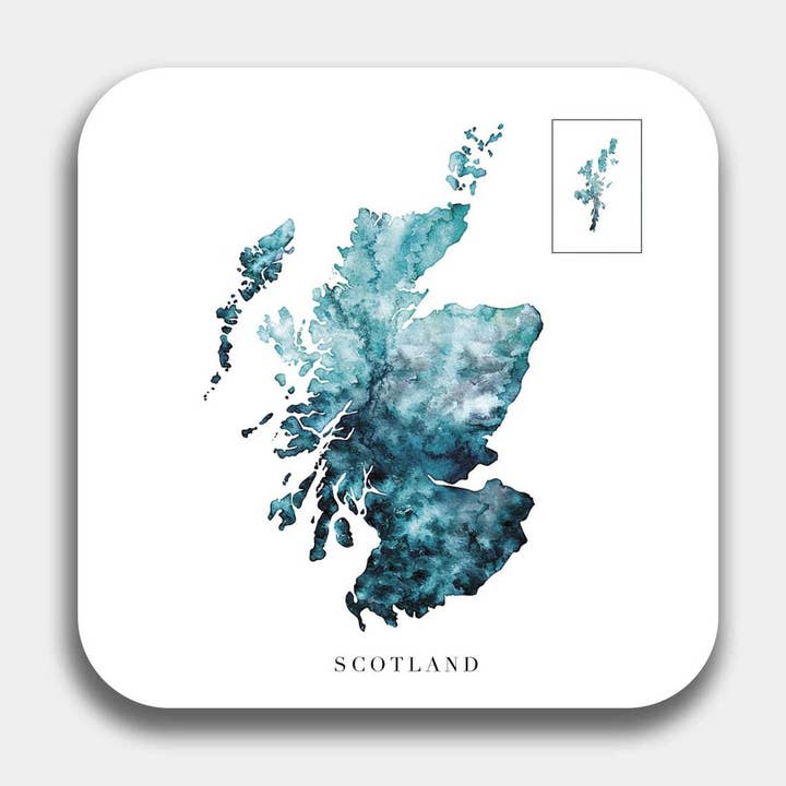 Watercolour Map Coasters for wholesale by EJayDesign
