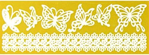 Global Sugar Art - Wholesale Craft Tool - Global Sugar Art Butterflies & Ribbon Silicone Lace Mat for Cake Decorating, by Global Sugar Art0