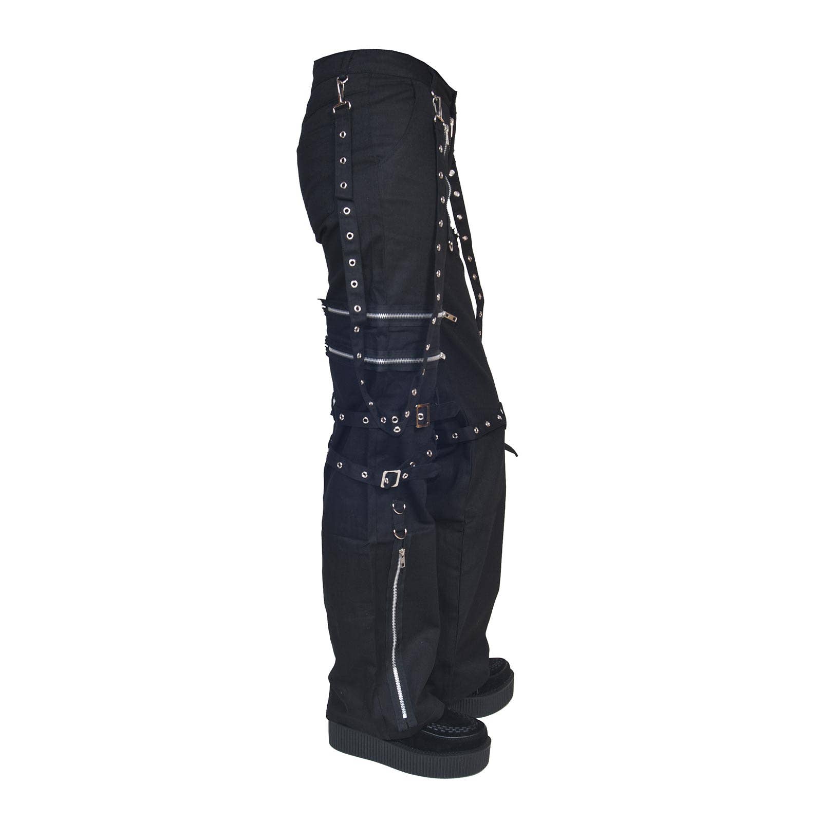 Alcatraz Gothic - Wholesale Pants - Women's - Gothic denim bondage trousers “Andy Pants”1