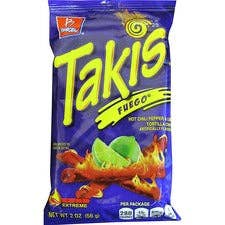 Everyday Supply Co - Wholesale Chips - Takis Fuego Hot Chili & Lime Chips, 1.98 oz, 42/Carton