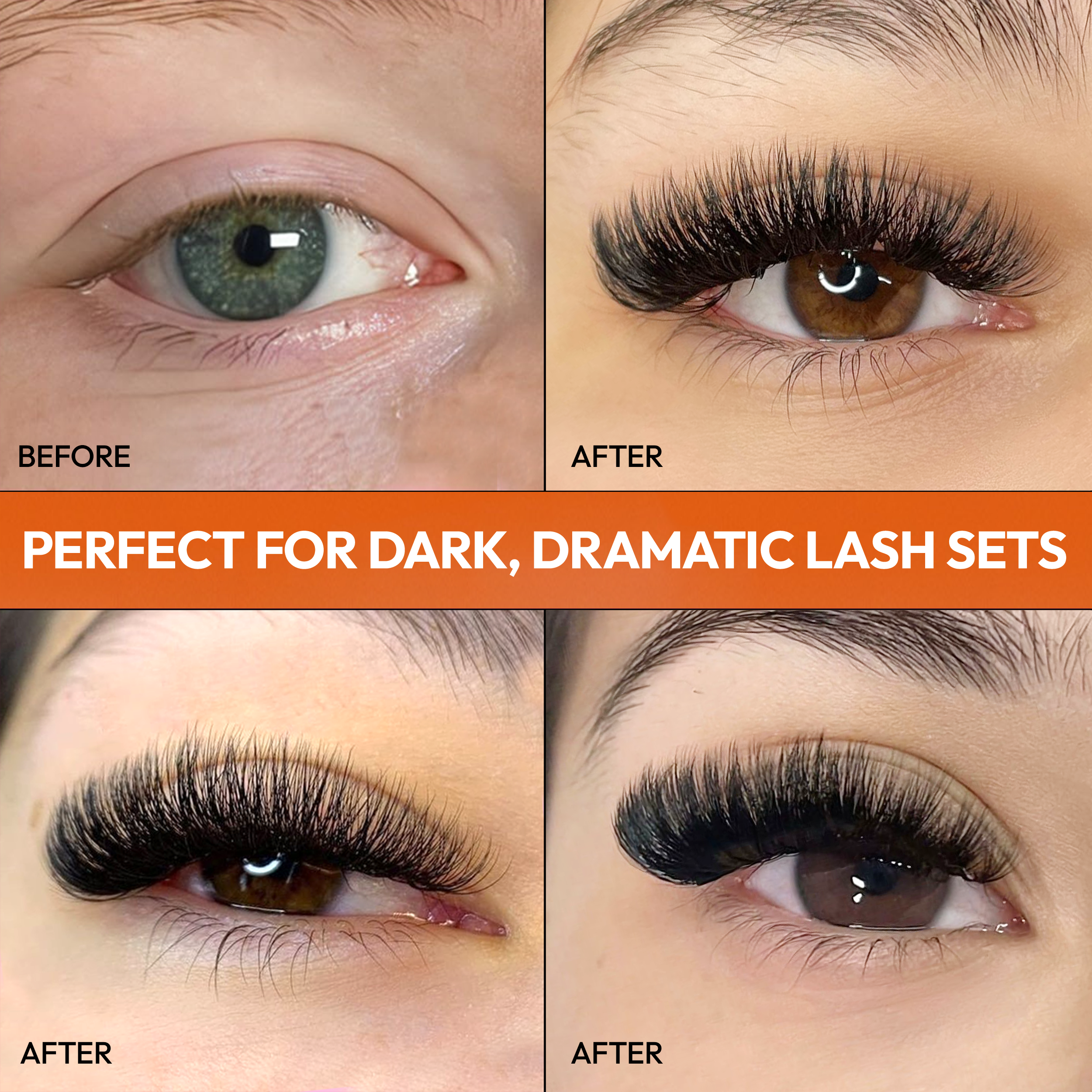 Eyesy Lash - Wholesale False/Fake Eyelashes - Narrow Fans Tray (from ¢2.3 /fan) | Mixed Length Promade Fan4