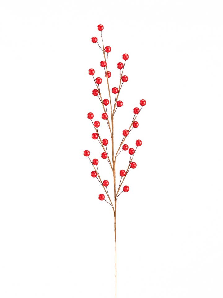 19" Berry Spray, Red for wholesale by Tremont Floral Supplies