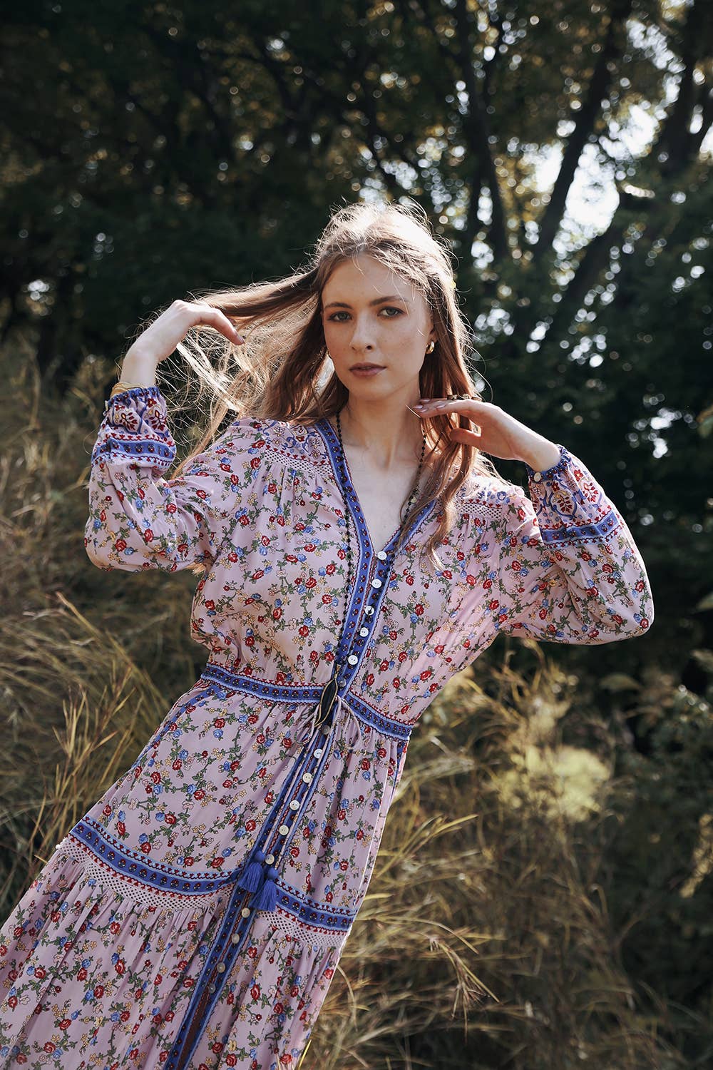 Alannah Maxi Dress - Dawn Pink for wholesale on Faire9