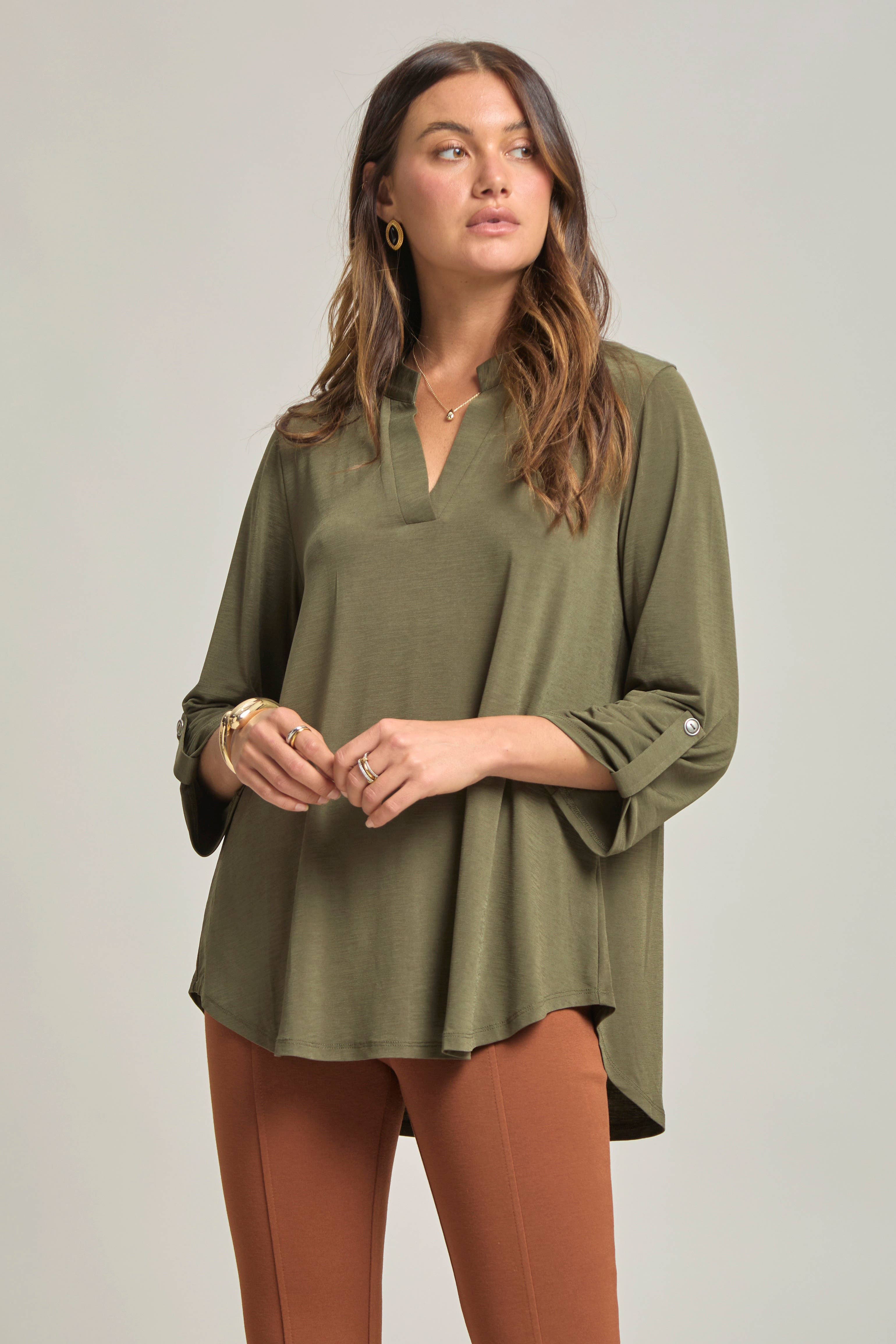 Dear Scarlett - Vente Chemisier – femme - Blouse Lizzy à manches 3/4, pratique pour le voyage4
