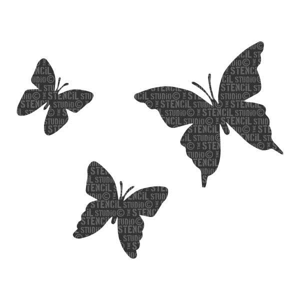 Beatrix Butterflies Stencil for wholesale by The Stencil Studio