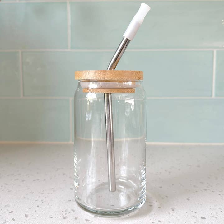 Counter Couture - Wholesale Drink Lids - Bamboo Lids with Straw for Glass Cups