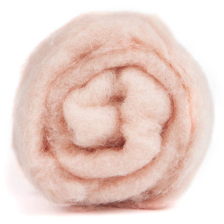 Maori Carded Wool, Shell, 3.5 oz for wholesale by Desert Breeze Distributing