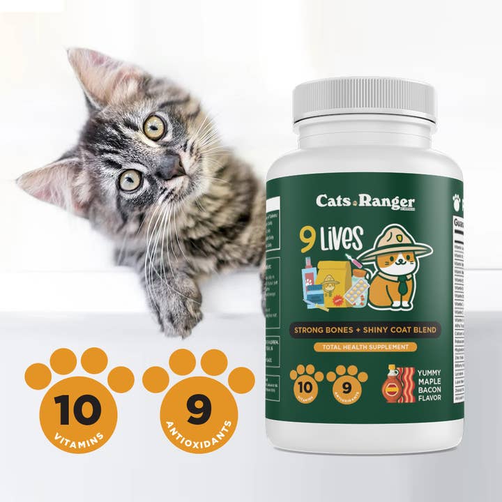 Herboloid Cats Ranger 9 Lives Mélange de probiotiques multivitamines pour la vente par Herboloid