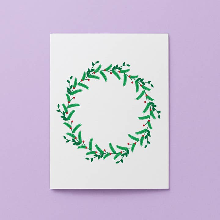 Cards by Renee - Wholesale Season's Greetings Card - Wreath Card