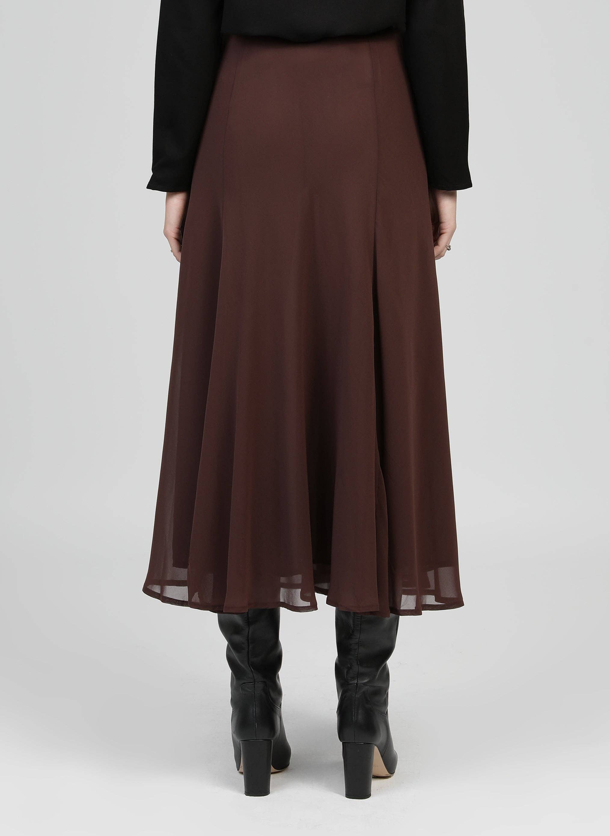 An'ge - Wholesale Skirt - Women's - LONG SKIRT JELEME chocolate4