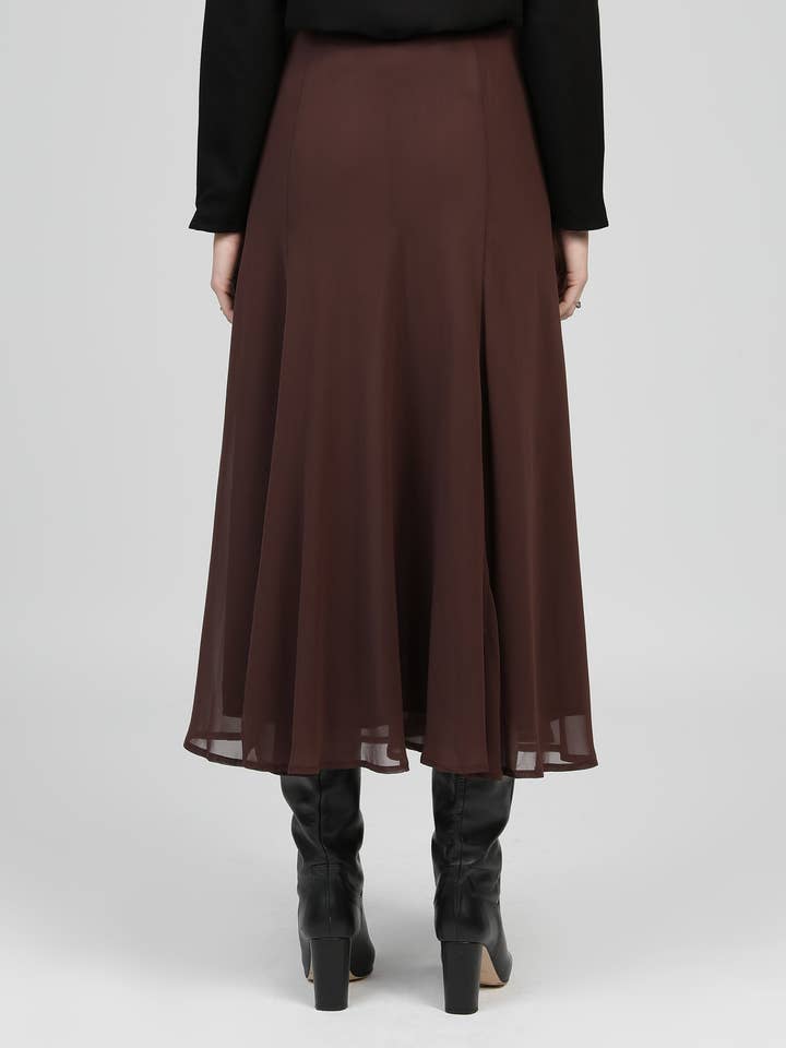 An'ge - Wholesale Skirt - Women's - LONG SKIRT JELEME chocolate4