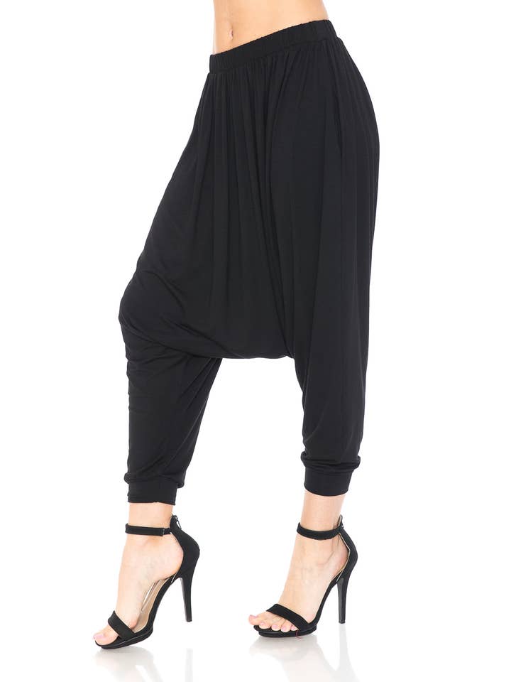 Allium - Wholesale Pants - Women's - Harem Pants with Elastic Waist/Pockets OPEN PACK7