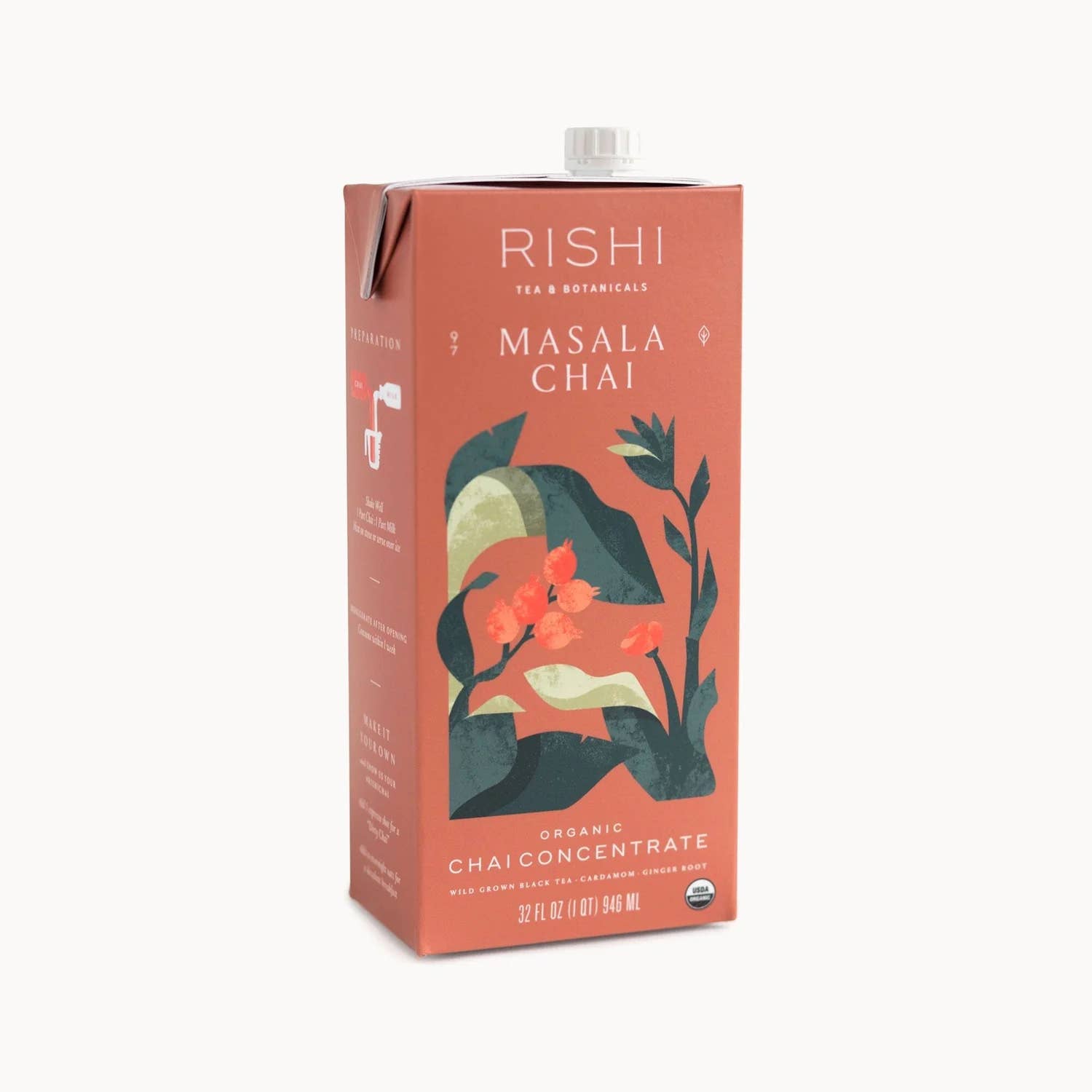 Rishi Tea & Botanicals - Wholesale Drink Mix - Masala Chai Organic Tea Concentrate (32 oz)