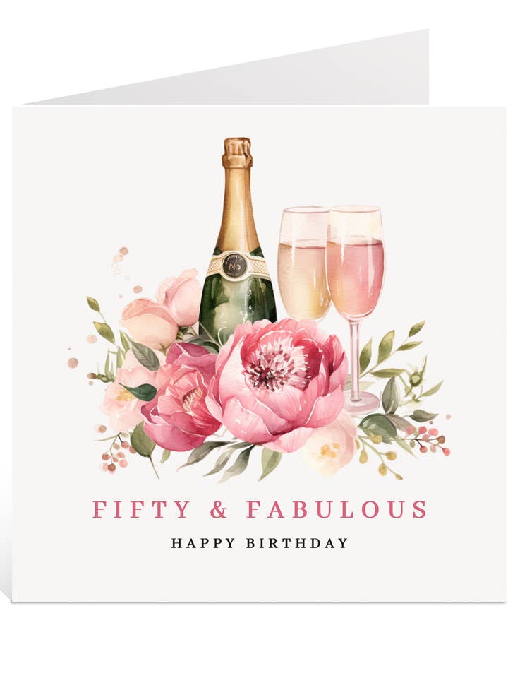 50 and Fabulous Card for wholesale by Creationery