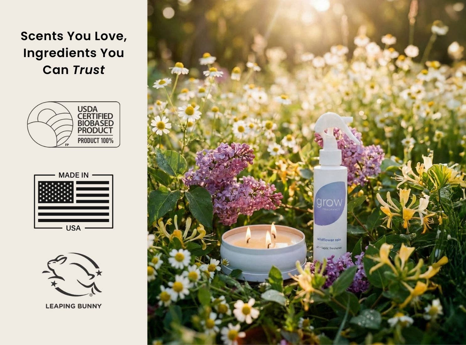 Grow Fragrance - Wholesale Room & Linen Spray - Wildflower Rain Air and Fabric Freshener5