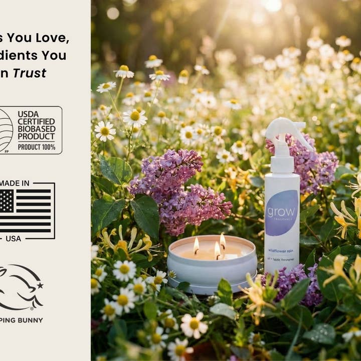 Grow Fragrance - Wholesale Room & Linen Spray - Wildflower Rain Air and Fabric Freshener5