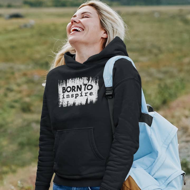 Felpa con cappuccio unisex Born to Inspire Grunge per la vendita all'ingrosso da parte di inspire