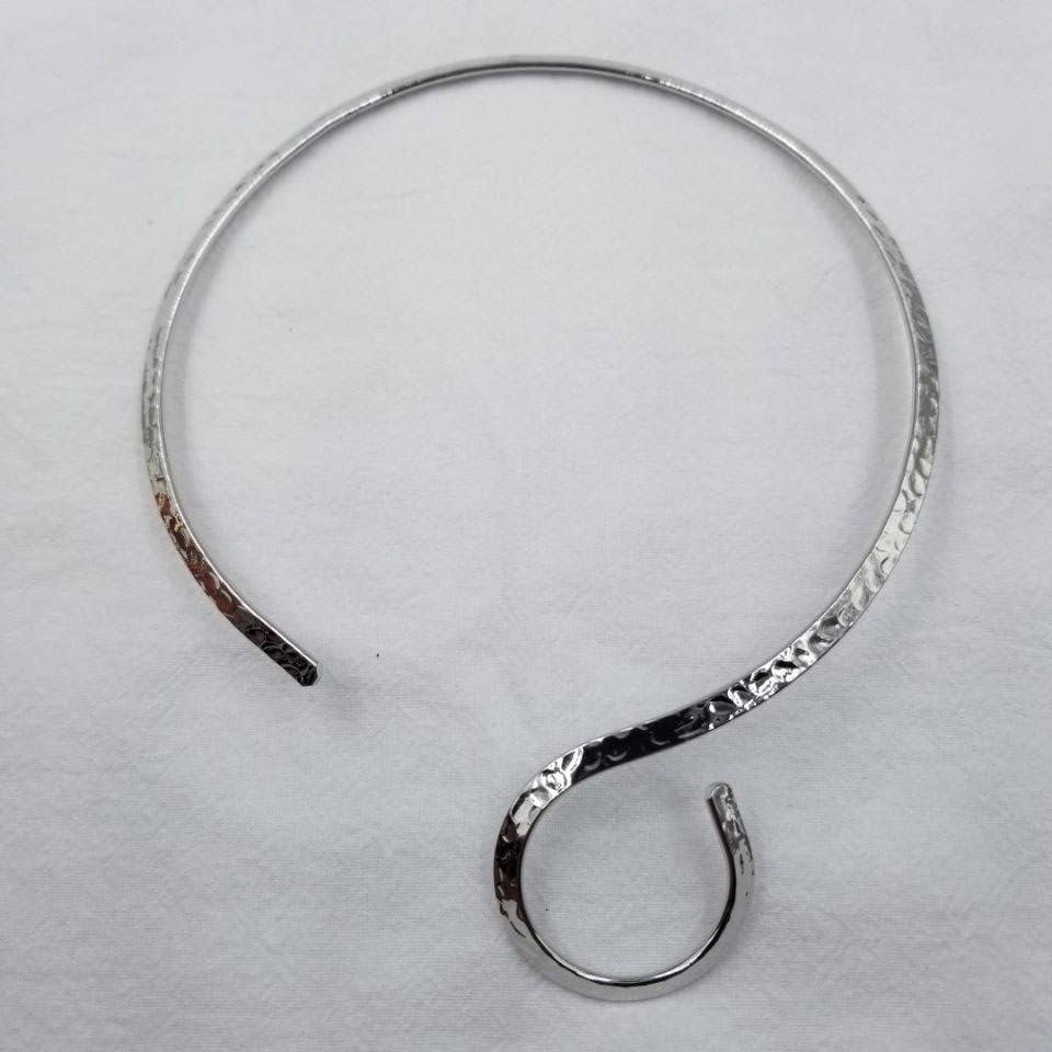 ENA Jewelry - Wholesale Choker/Collar - Hammered Choker Band Hook Adjustable Necklace3