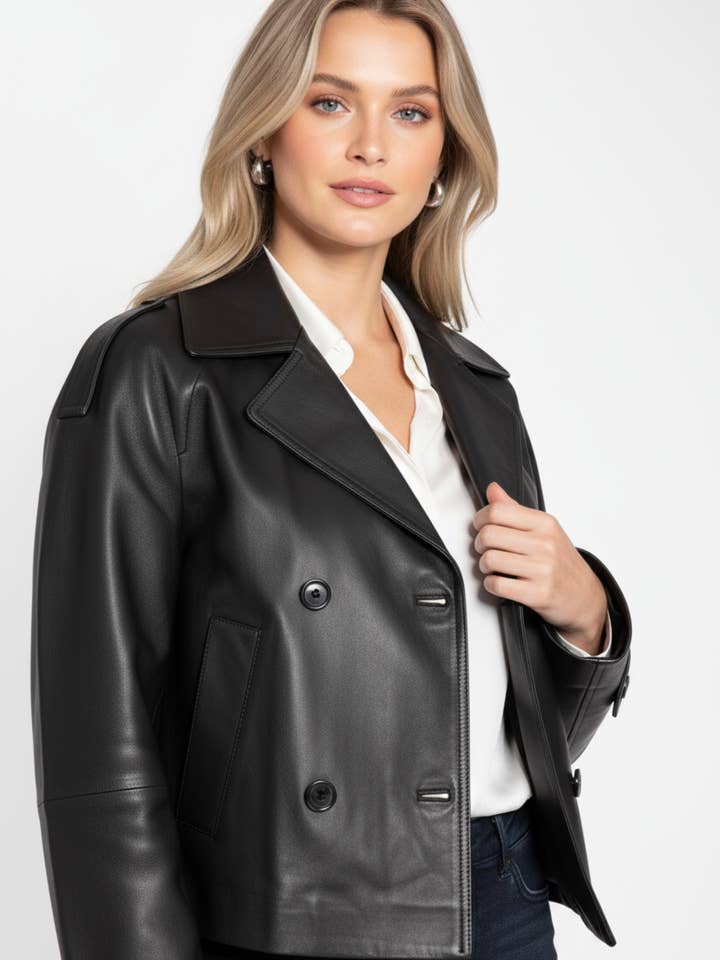 RICANO Yvette – Italian Handmade Oversized Leather Jacket for wholesale by Ricano