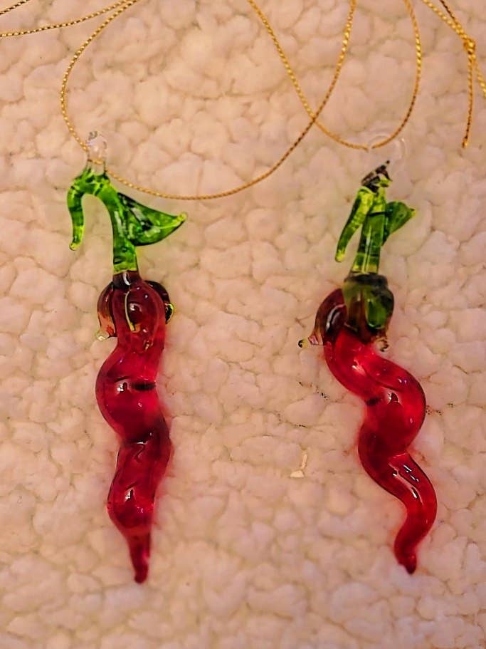 Ornamento Chile in vetro soffiato a mano per la vendita all'ingrosso da parte di Arara Enterprises