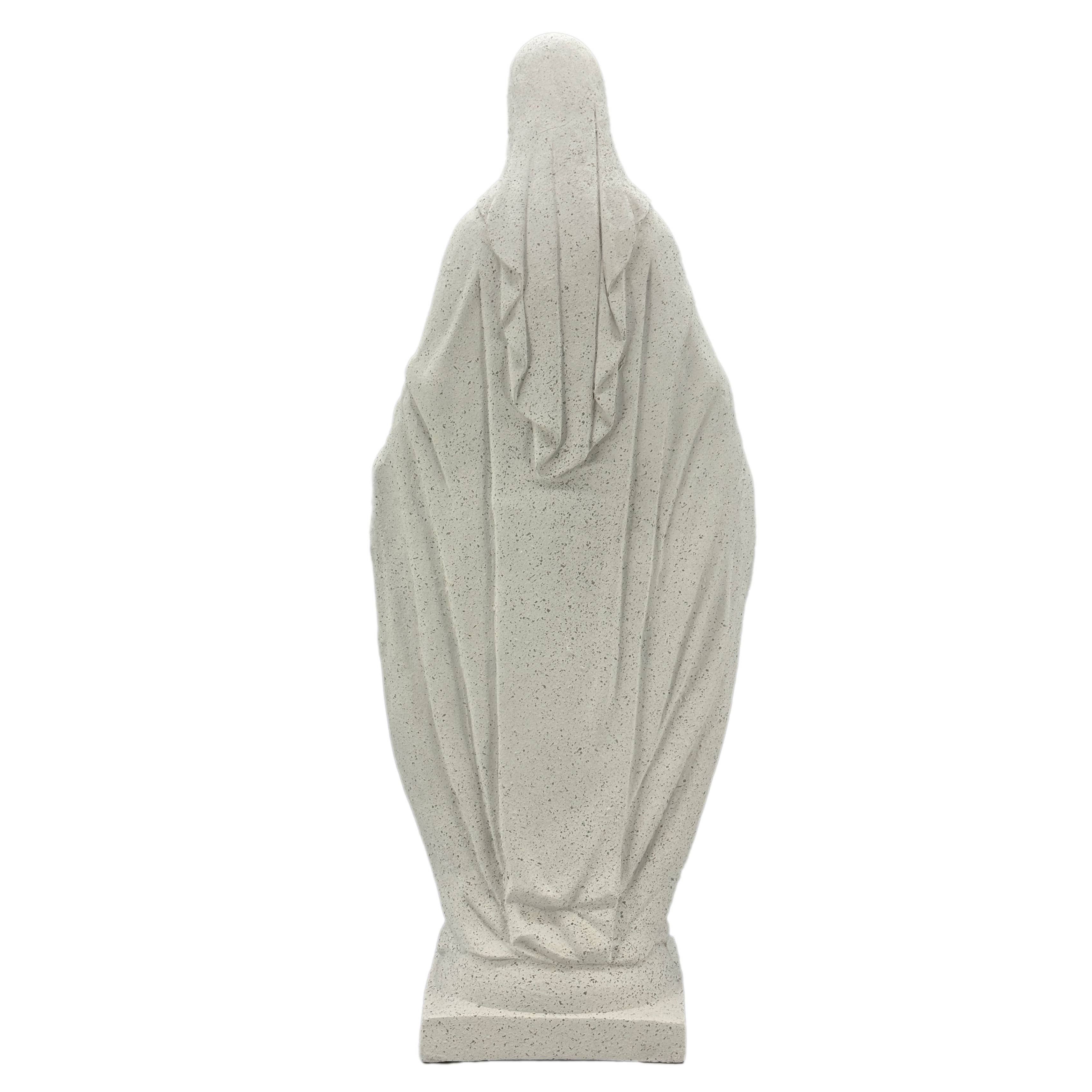 Galt International Company - Wholesale Decorative Figurine - 32" Mary Mother of Grace Statue Terrazo-Style Statue White5